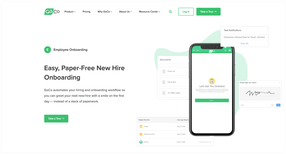GoCo employee onboarding software