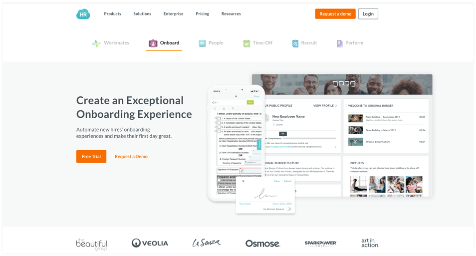 Hrcloud Employee Onboarding Software