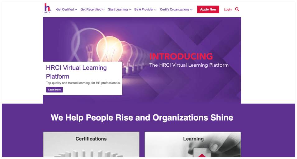 HR Certification Institute Training Courses
