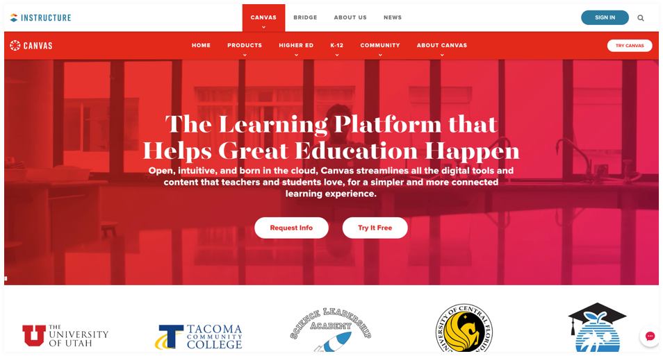 Canvas Learning Content Management System