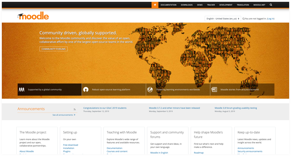 Moodle Open-Source Online Learning Platform