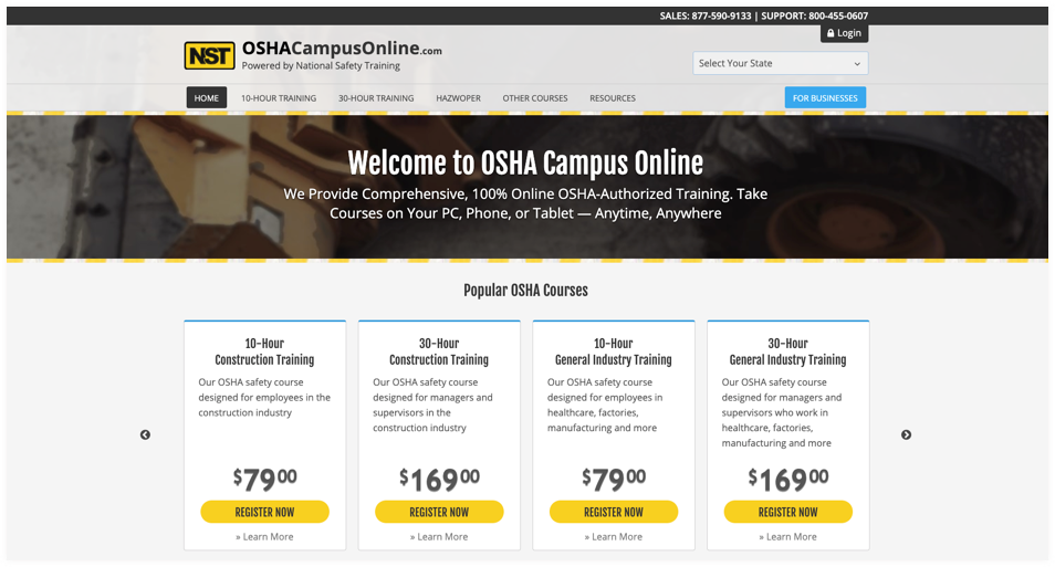 OSHACampusOnline.com: OSHA Online Training Courses