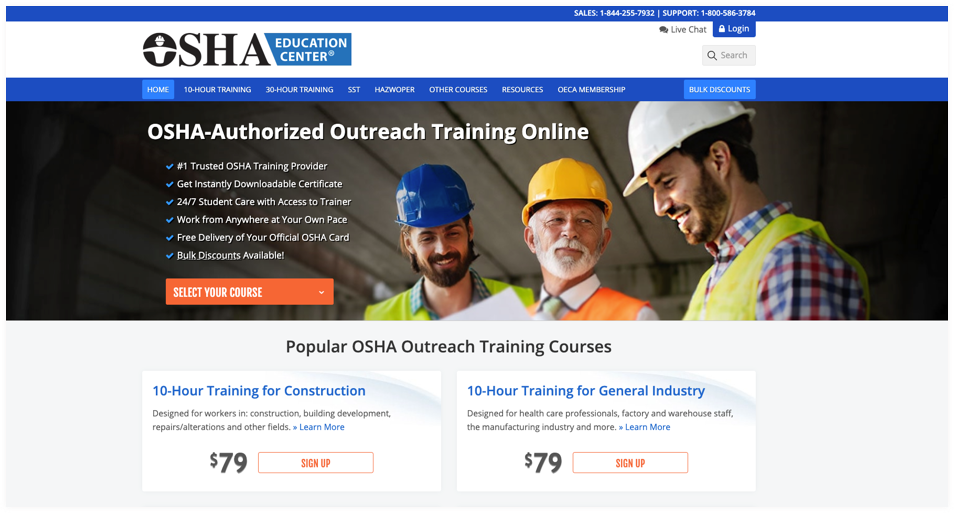 OSHA Education Center Best OSHA training courses