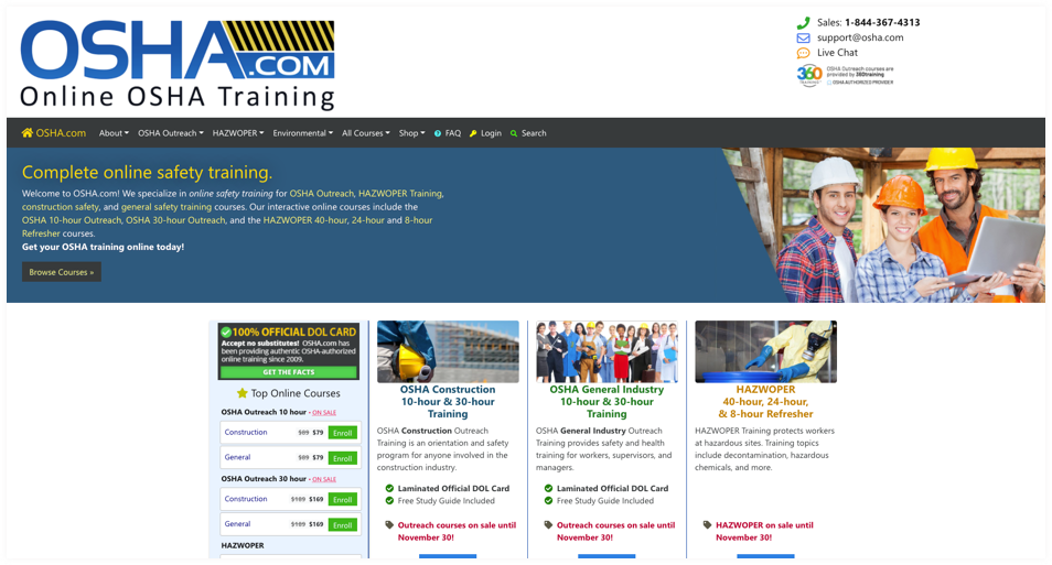 OSHA.com: Best OSHA training provider