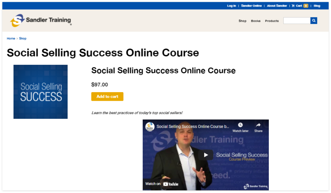 Social Selling Success Course by Sandler Training
