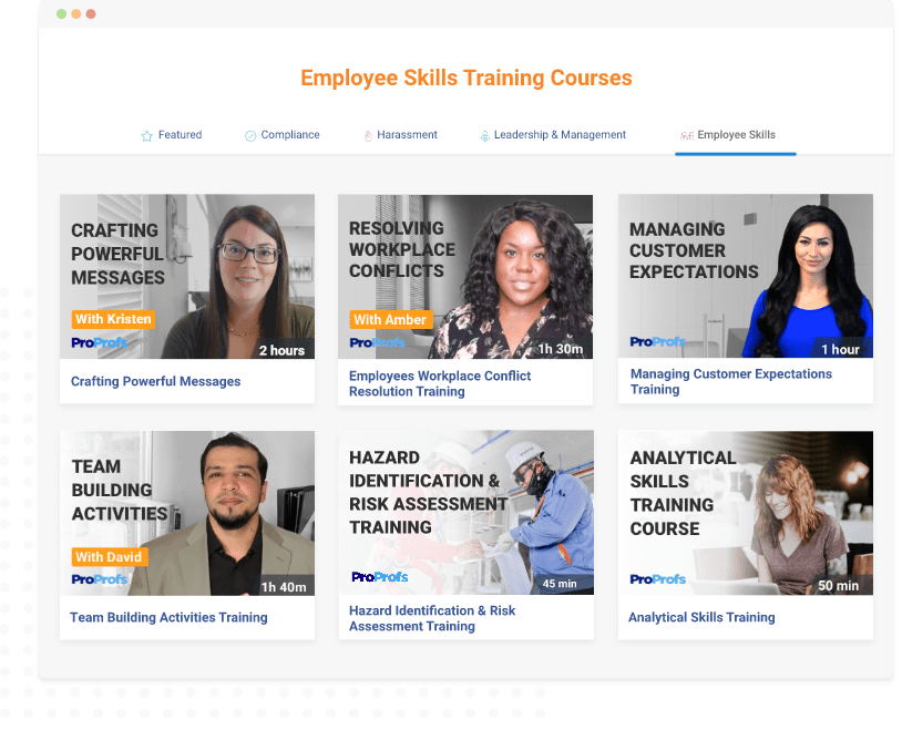 Employee Skills Courses